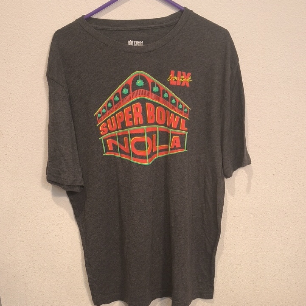 NFL Team Apparel Dark Gray Logo Crewneck